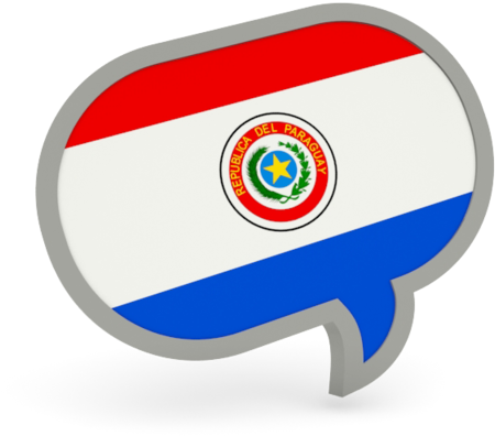 A Red White And Blue Flag In A Speech Bubble