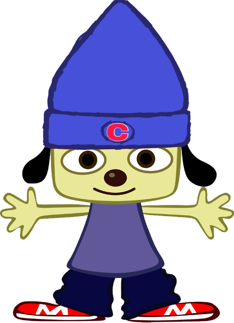 Cartoon Character With Blue Hat And Purple Hat
