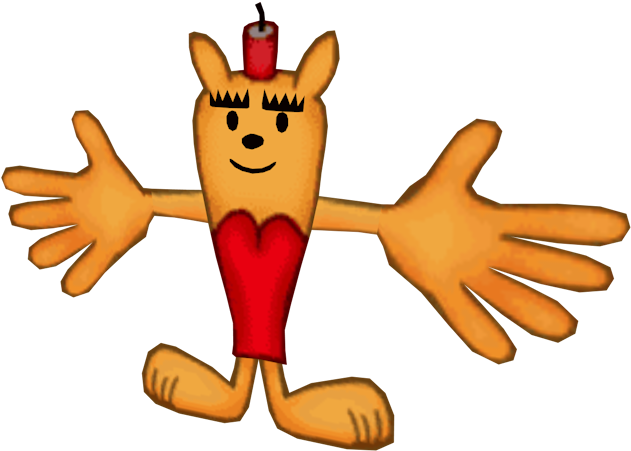 Cartoon Character With Arms And Arms Extended