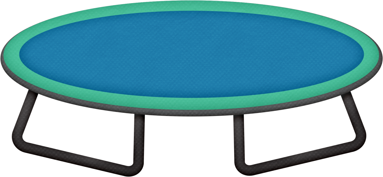 A Blue And Green Trampoline