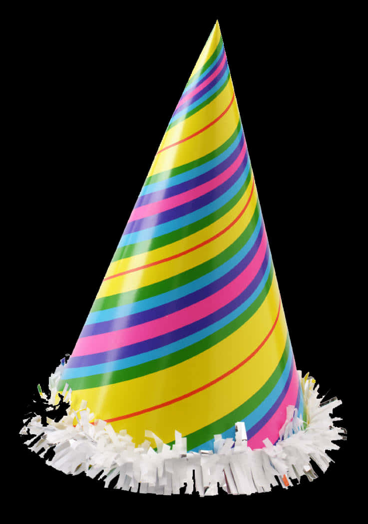 A Colorful Striped Party Hat