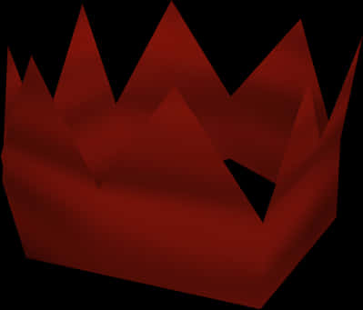A Red Crown With Black Background