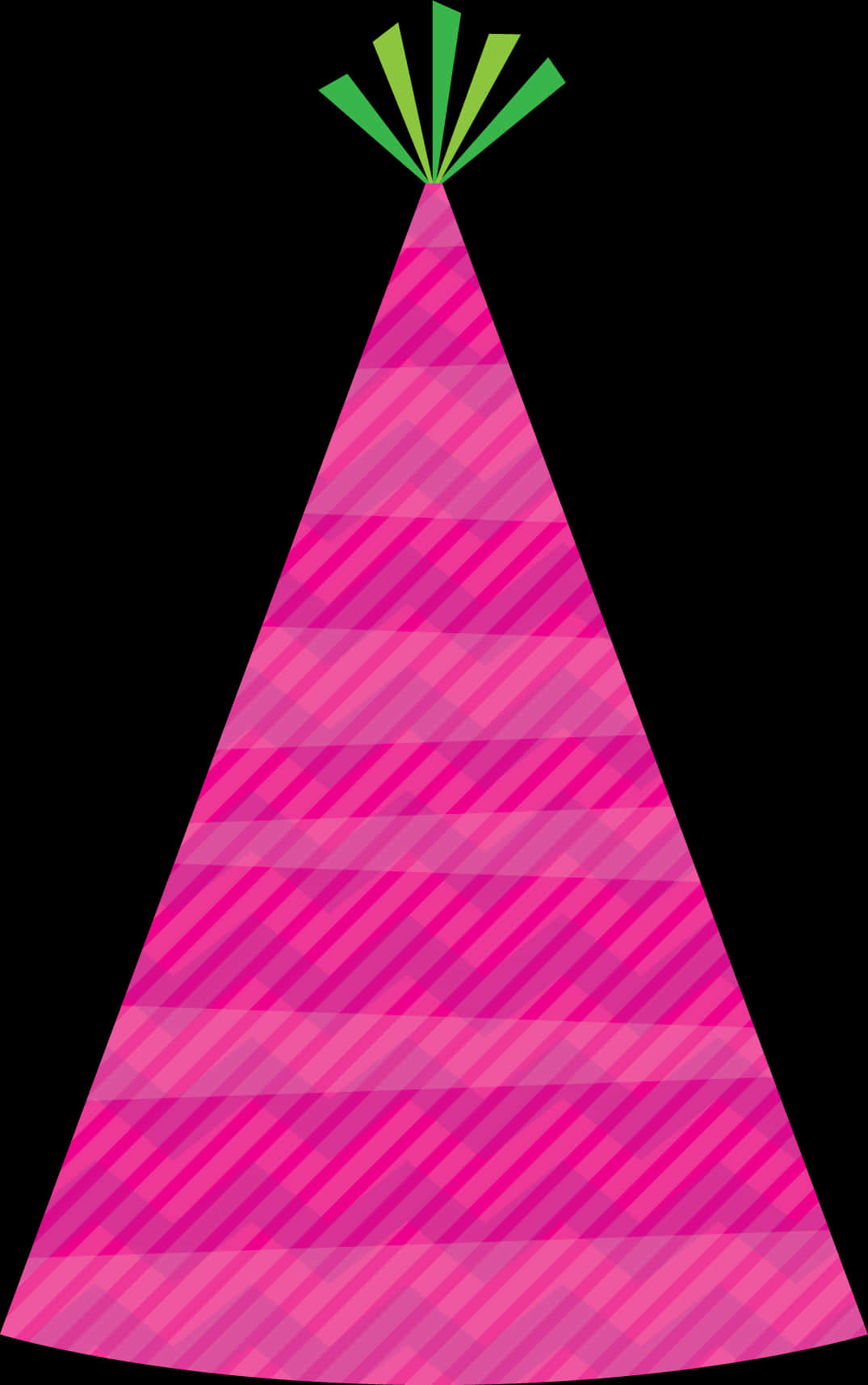 A Pink And Purple Striped Cone