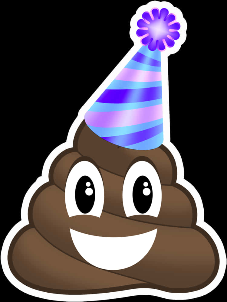 Poop Emoji With Birthday Hat