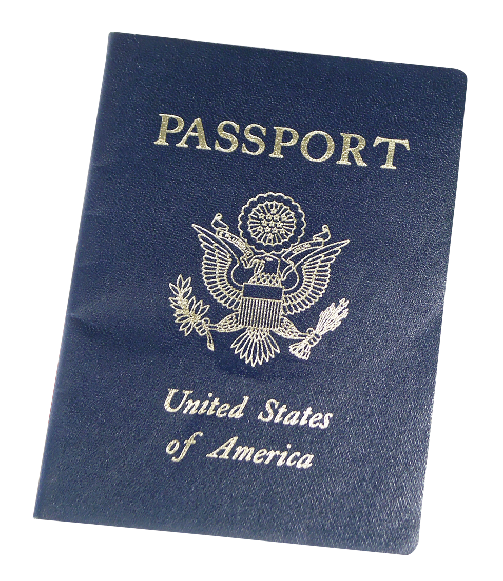A Blue Passport With A Eagle On It