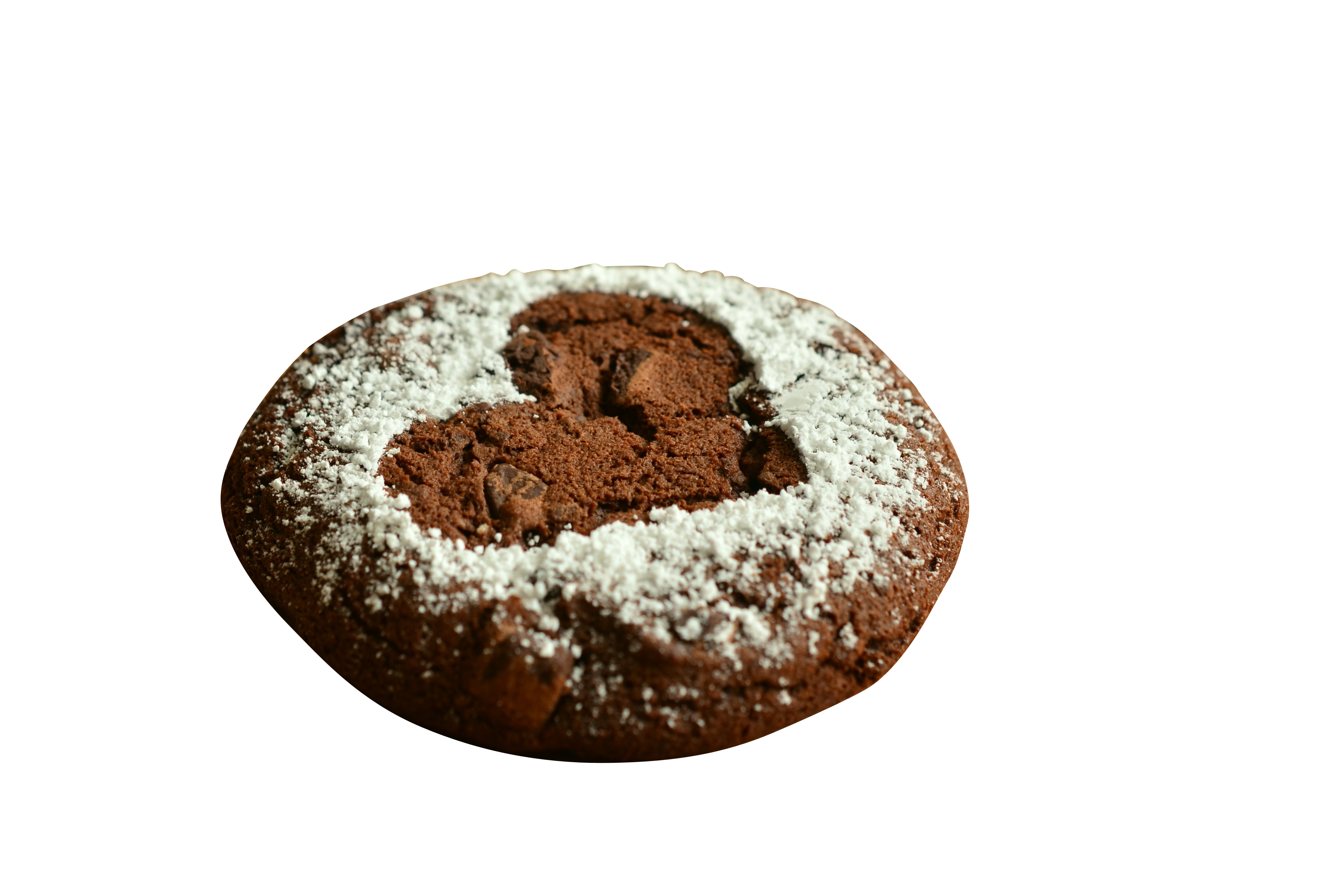 A Chocolate Cookie With A Heart Design On Top
