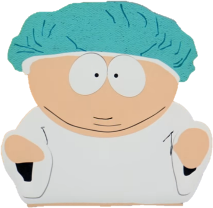 Cartoon Character With Blue Hair