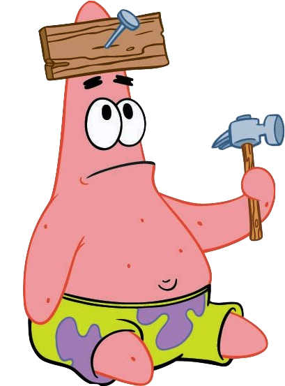 Cartoon Character Holding A Hammer