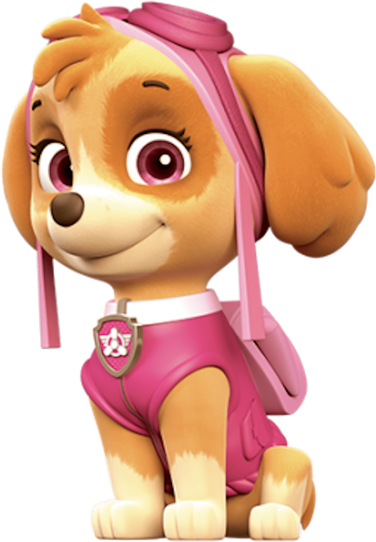 A Cartoon Dog Wearing A Pink Outfit
