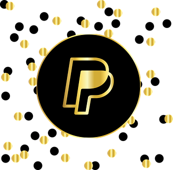 A Gold Logo In A Circle With Dots