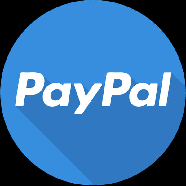 White Paypal Logo Blue Circle