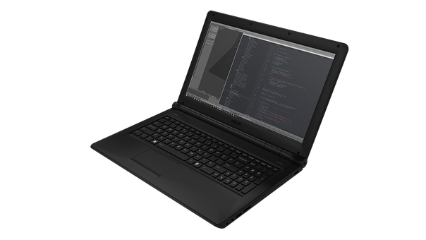 A Black Laptop With A Screen