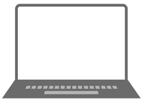 A Laptop With A White Screen