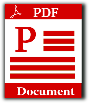 A Red And White Document Sign