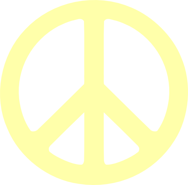 A Yellow Peace Sign On A Black Background