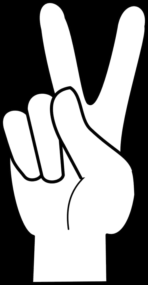 A Hand Making A Peace Sign