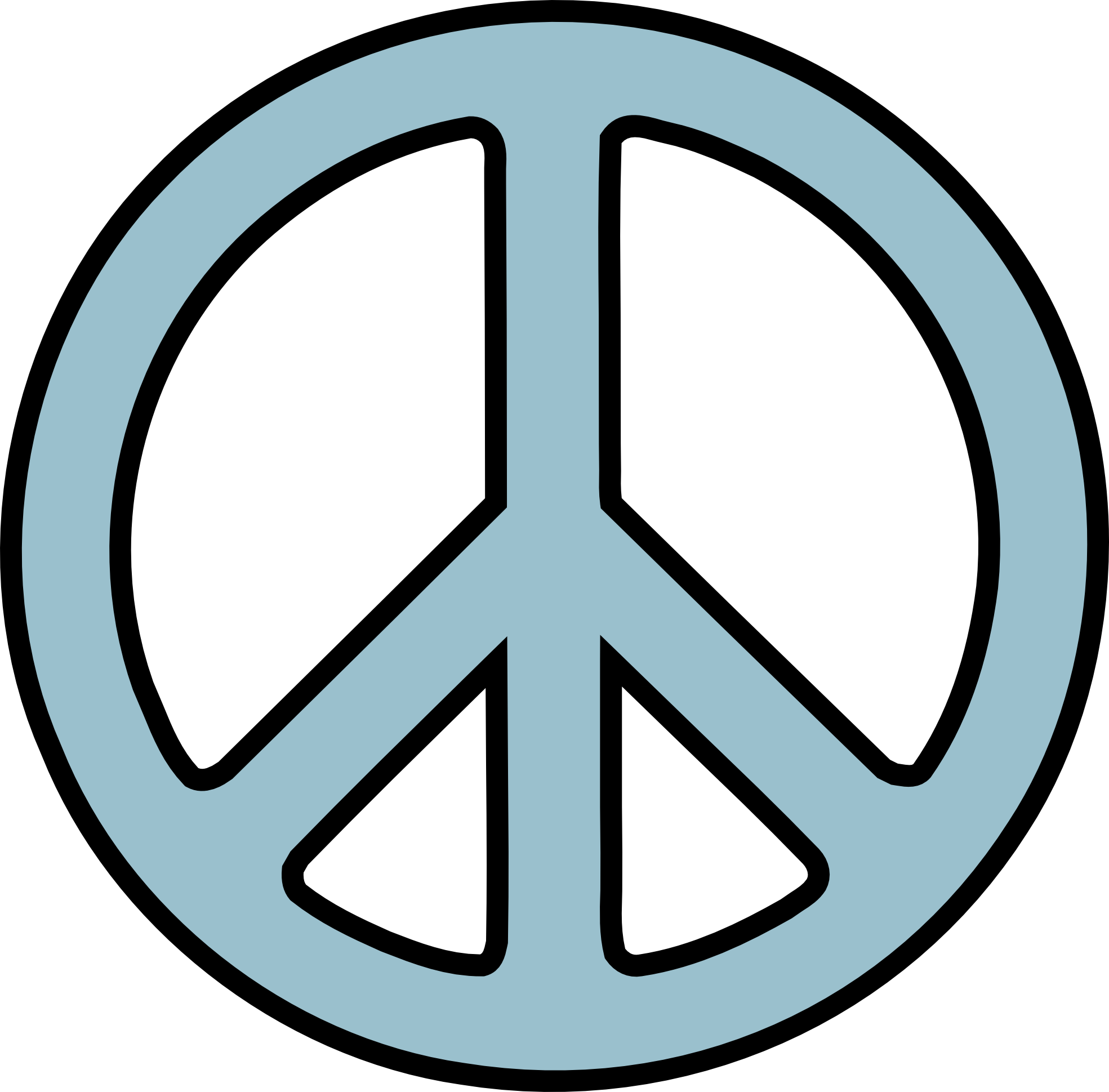 A Peace Sign With A Black Background