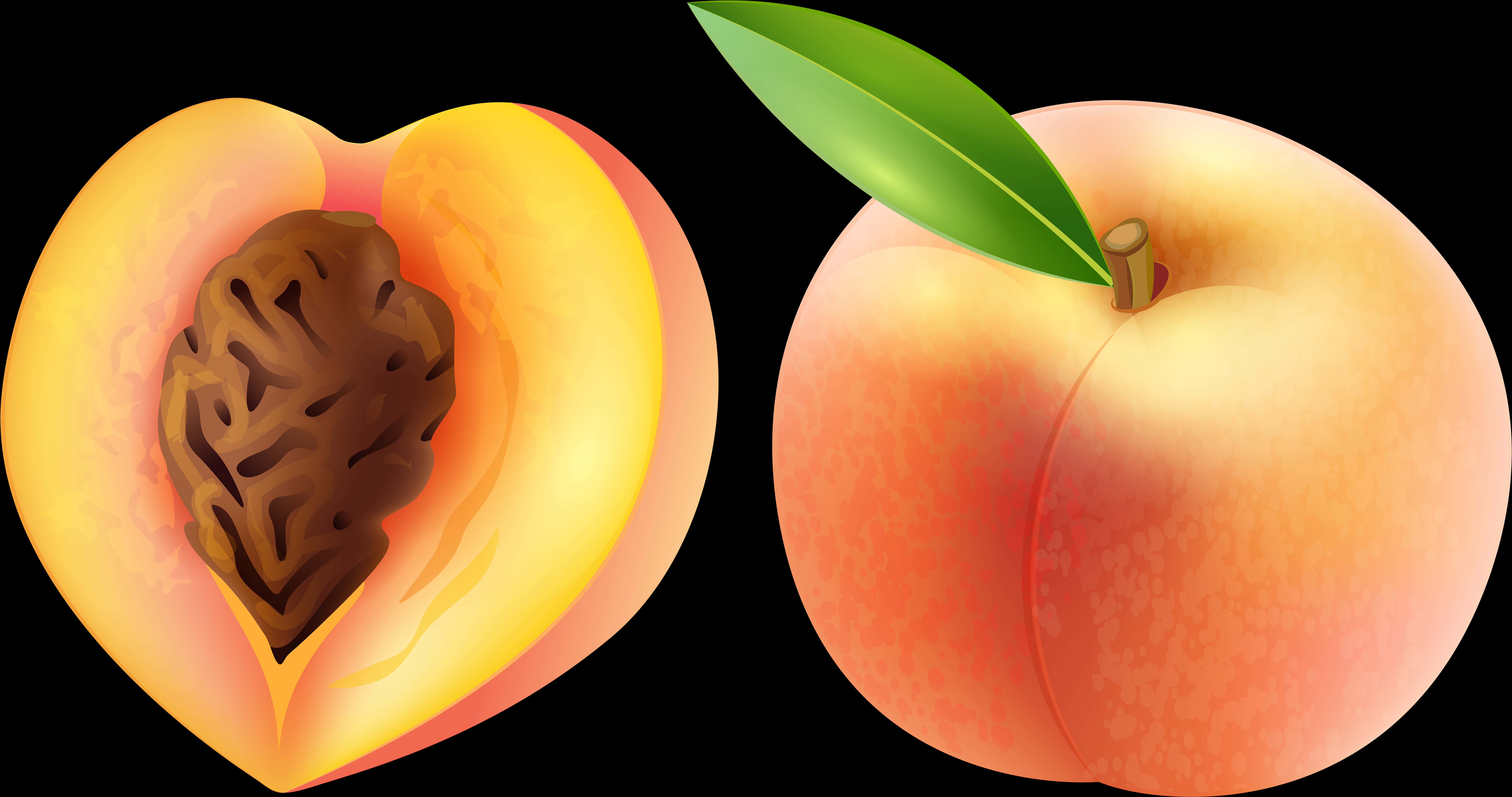 A Peach Cut In Half