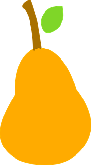 A Yellow Pear With A Black Background