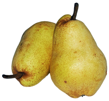 A Pair Of Pears On A Black Background