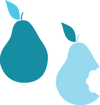 A Pair Of Pears With Leaves
