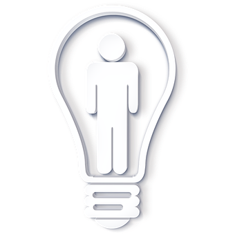 A Light Bulb With A Person Inside