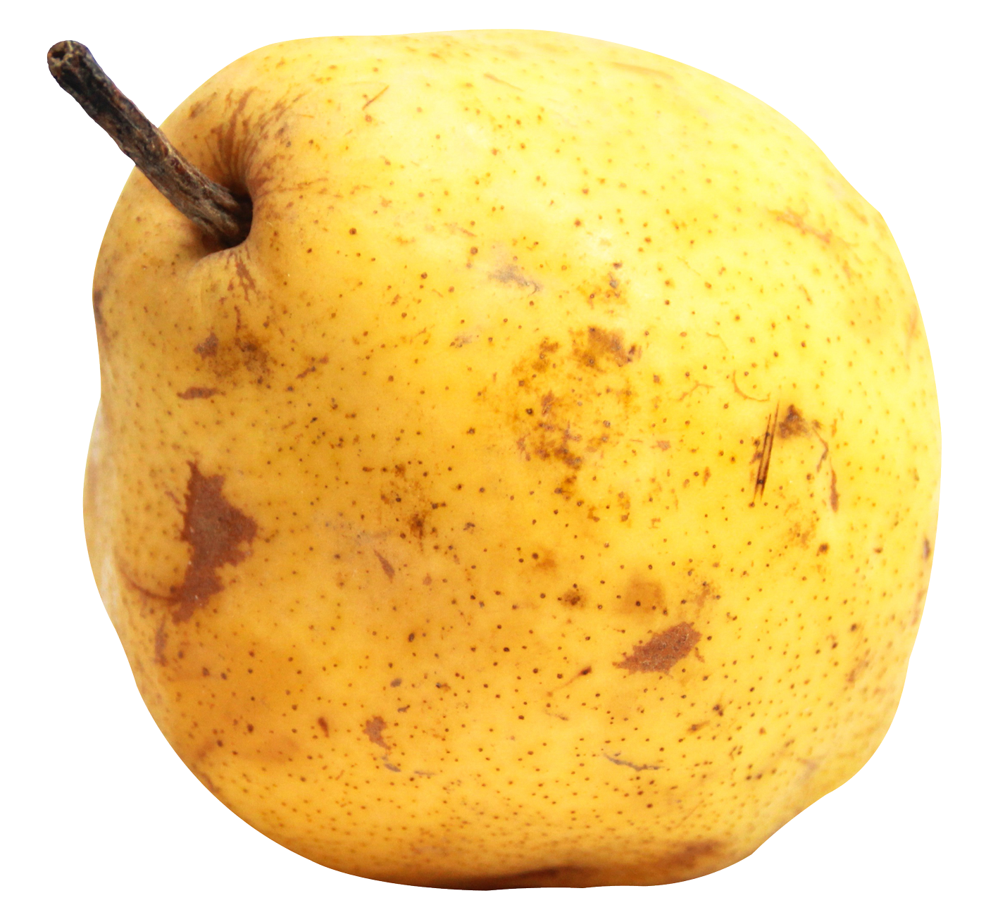 A Yellow Pear With A Stem