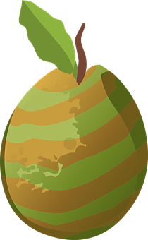 A Fruit With A Green And Yellow Stripe