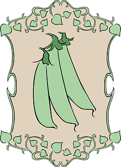 A Green Bean Pods In A Frame
