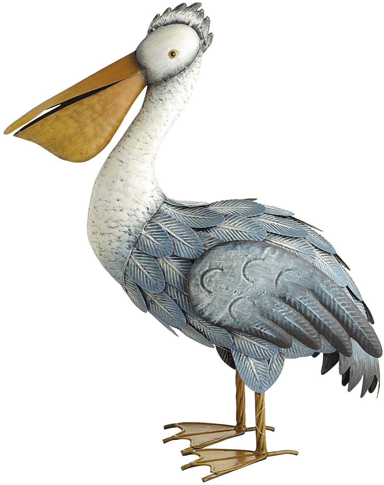 A Metal Bird With A Long Beak