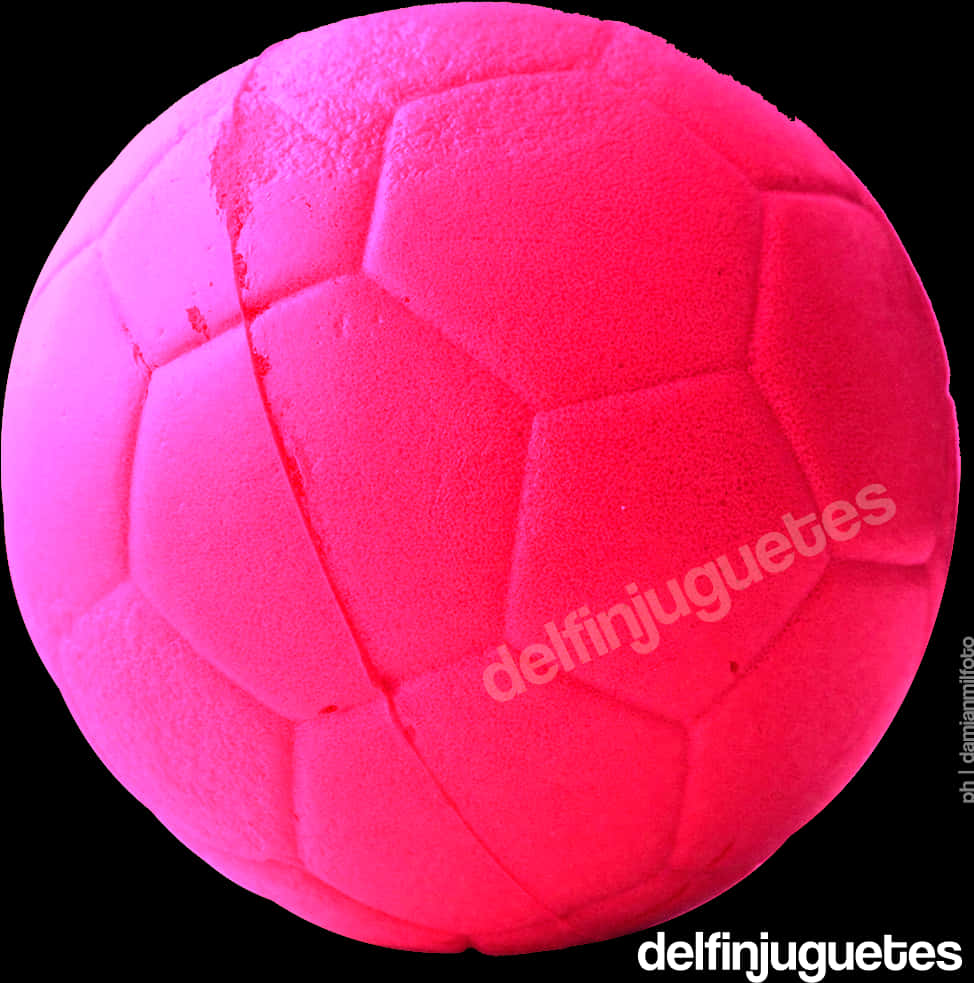 A Pink Ball With A Black Background