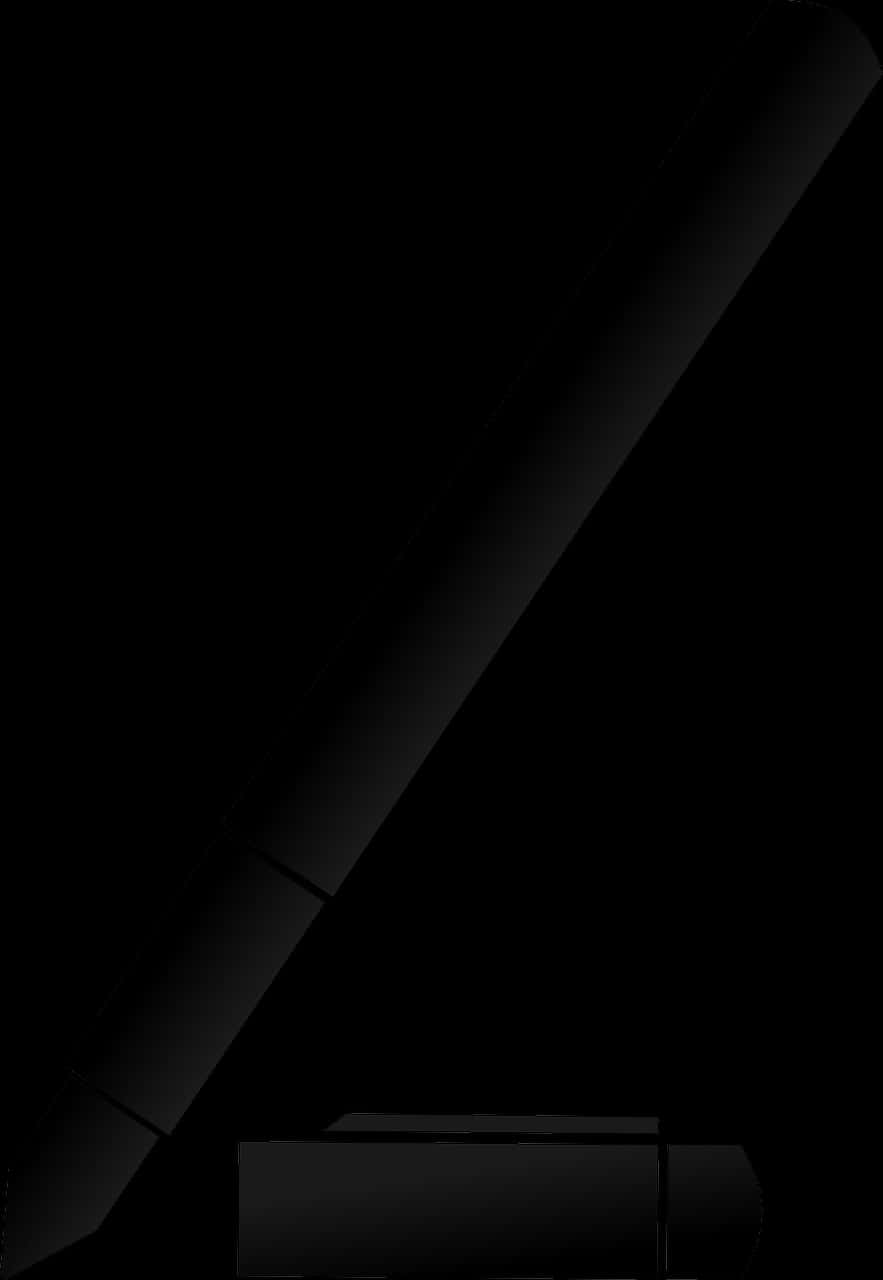 A Black And White Image Of A Black Object