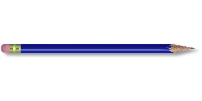 A Blue Pencil On A Black Background