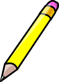 A Yellow Pencil With A Brown Tip