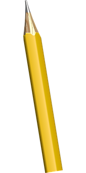 A Yellow Pencil On A Black Background