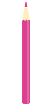 A Pink Pencil In A Black Background