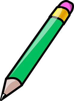 A Green Pencil With A Yellow Top