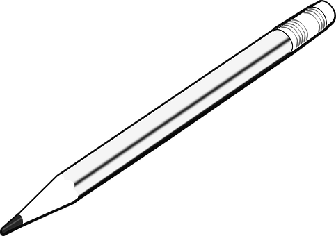 A Pencil With A White Tip