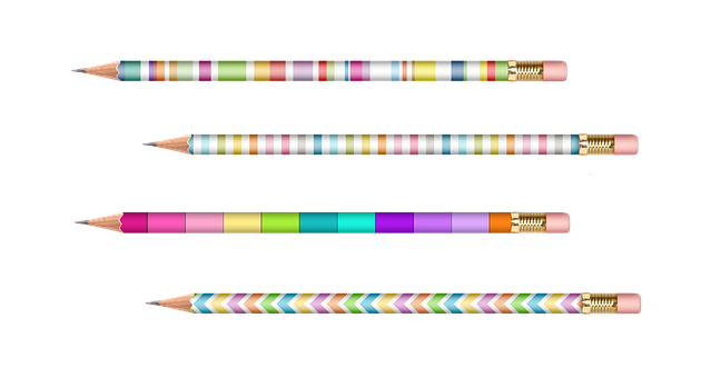 A Group Of Pencils With Different Colored Pencils