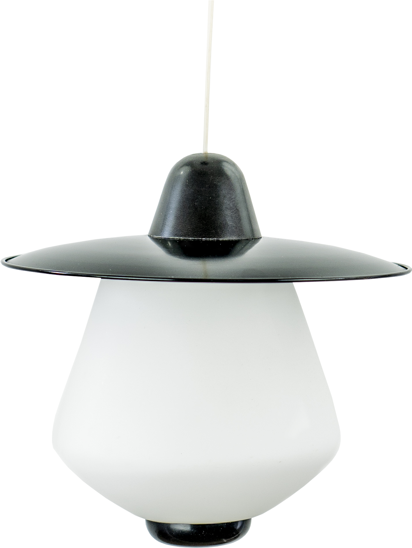 A White And Black Light Fixture