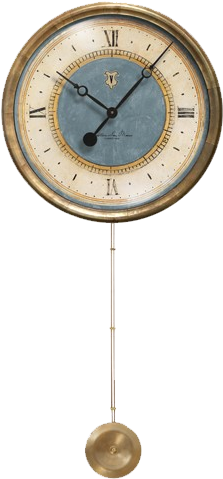 A Clock With A Gold Rim