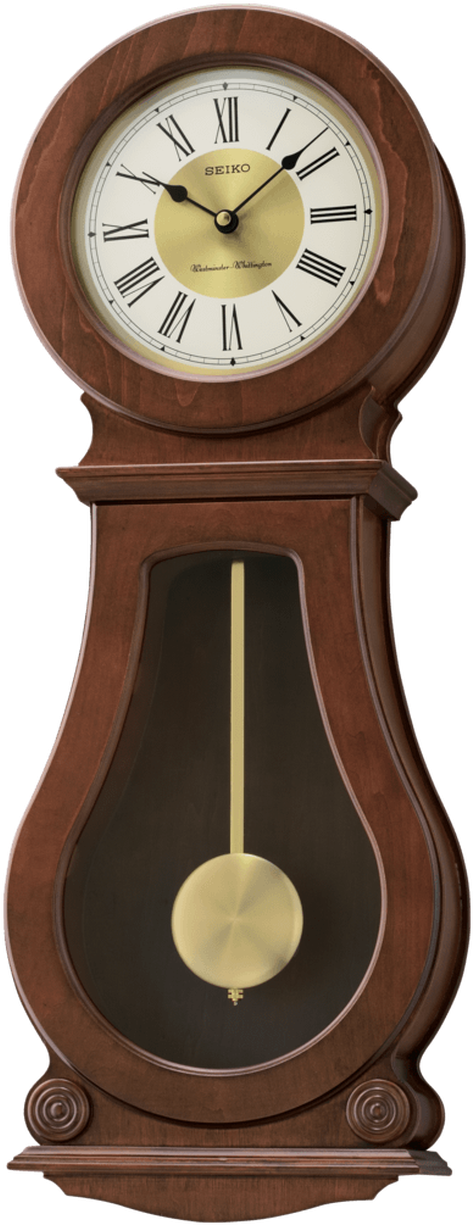 A Wooden Grandfather Clock With A Black Background