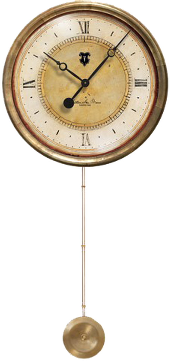 A Clock With A Black Hand