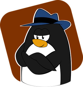 A Cartoon Penguin With A Hat