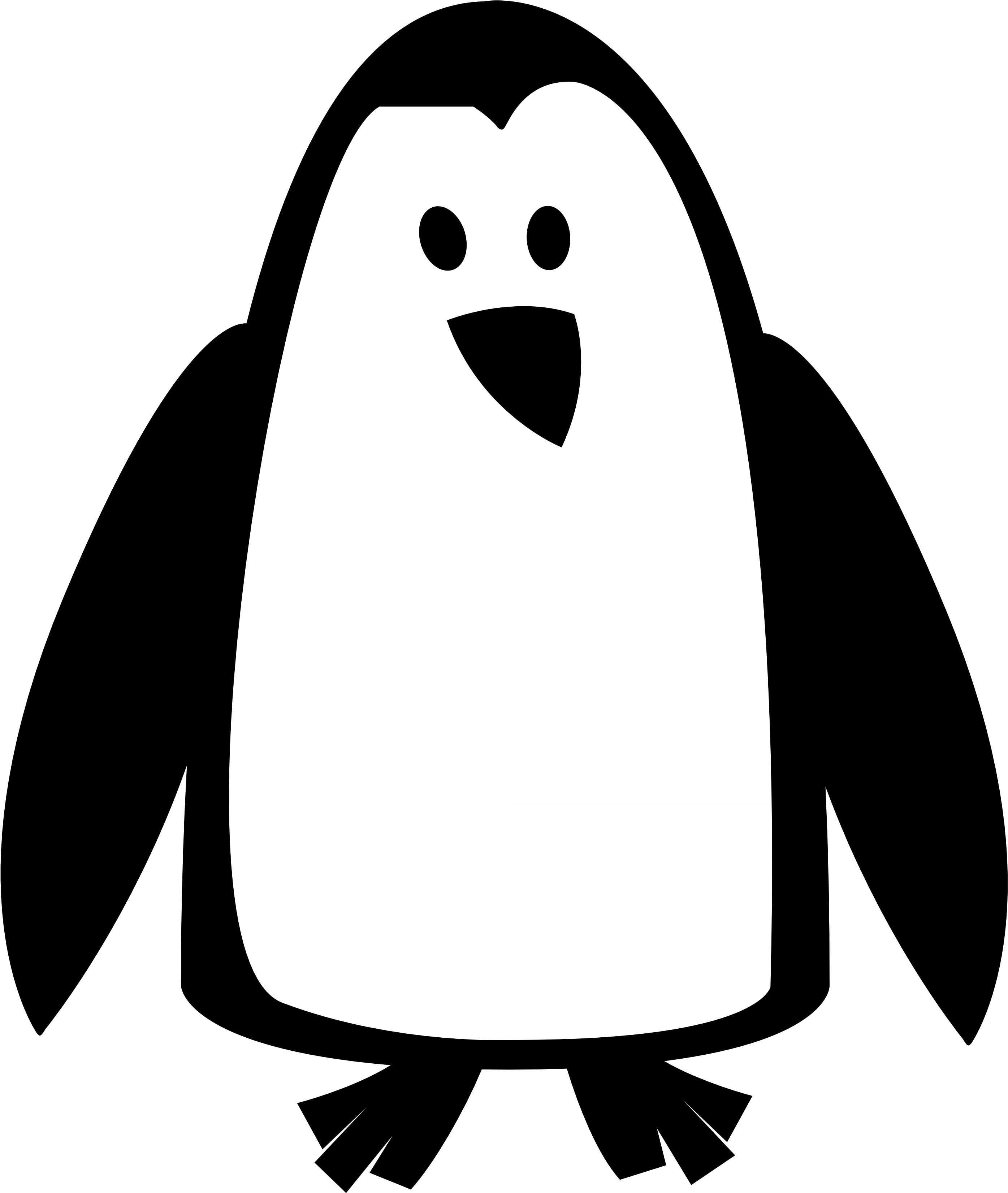 A White Penguin With A Black Background