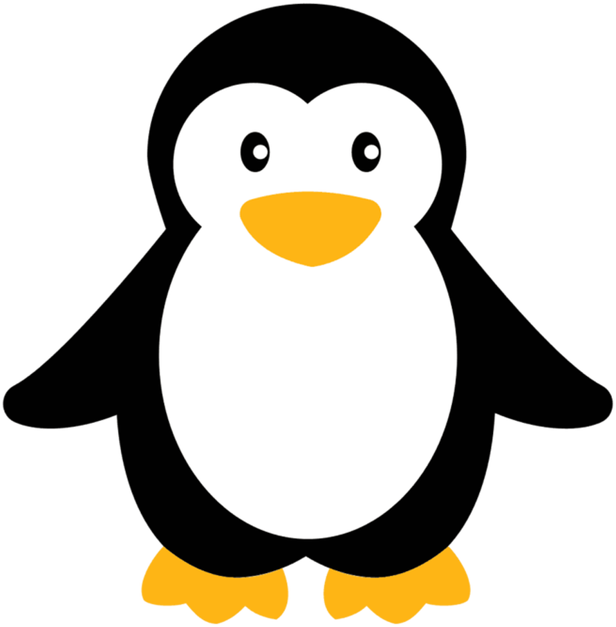 A Cartoon Penguin With A Black Background