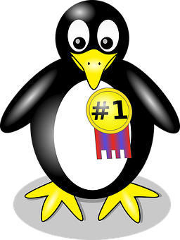 A Cartoon Penguin With A Medal