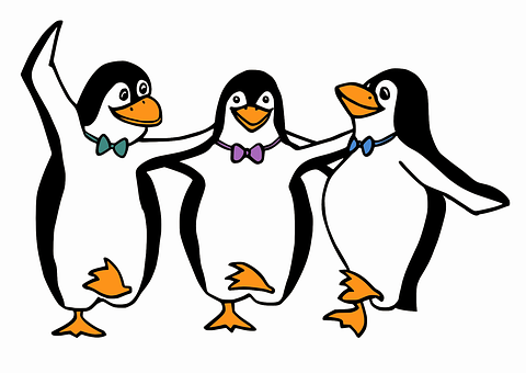 A Group Of Penguins With Bow Ties