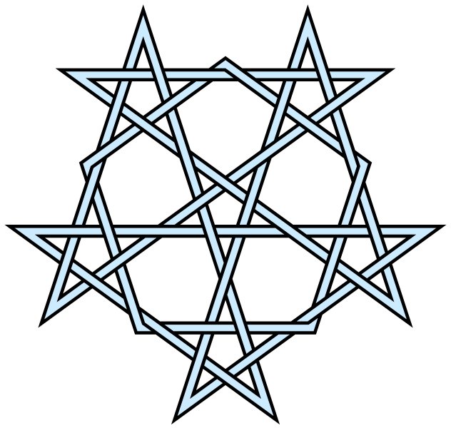 A Star Shaped Symbol With White Outline