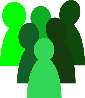 A Group Of Green Figures